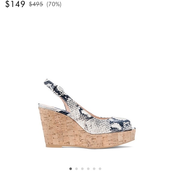 Stuart Weitzman snakeskin wedges